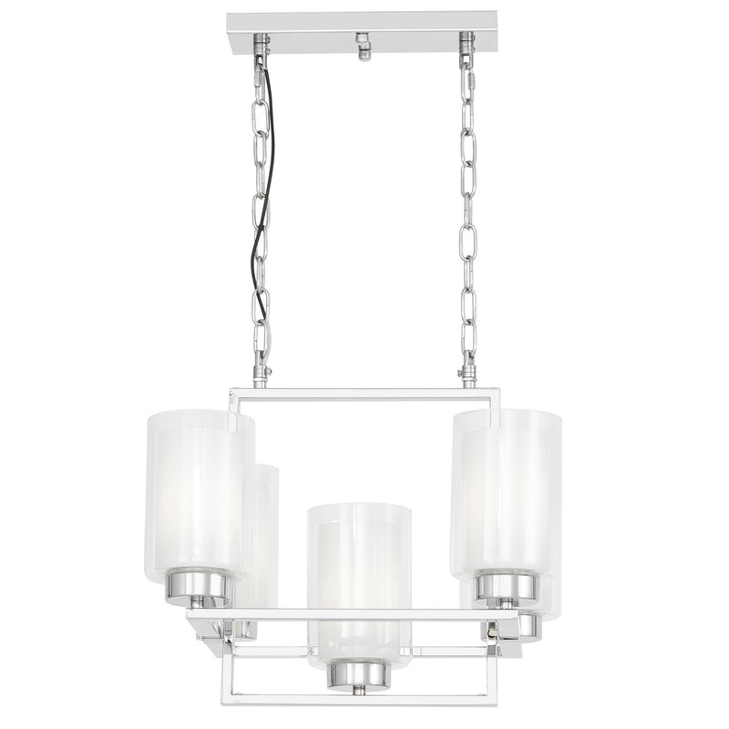 Lumina Deco Lino 5L pendant ceiling lamp E14, H 33cm