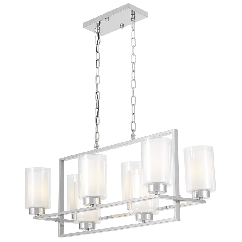 Lumina Deco Lino 8L pendant ceiling lamp E14, H 33cm