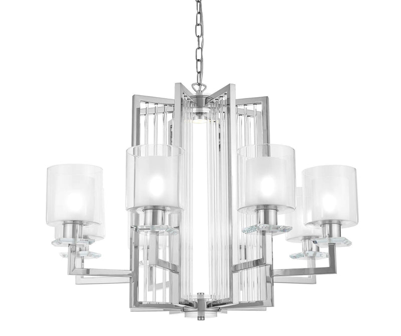 Lumina Deco Manhattan 8L chandelier E27, D 76cm