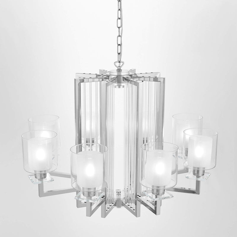 Lumina Deco Manhattan 8L chandelier E27, D 76cm