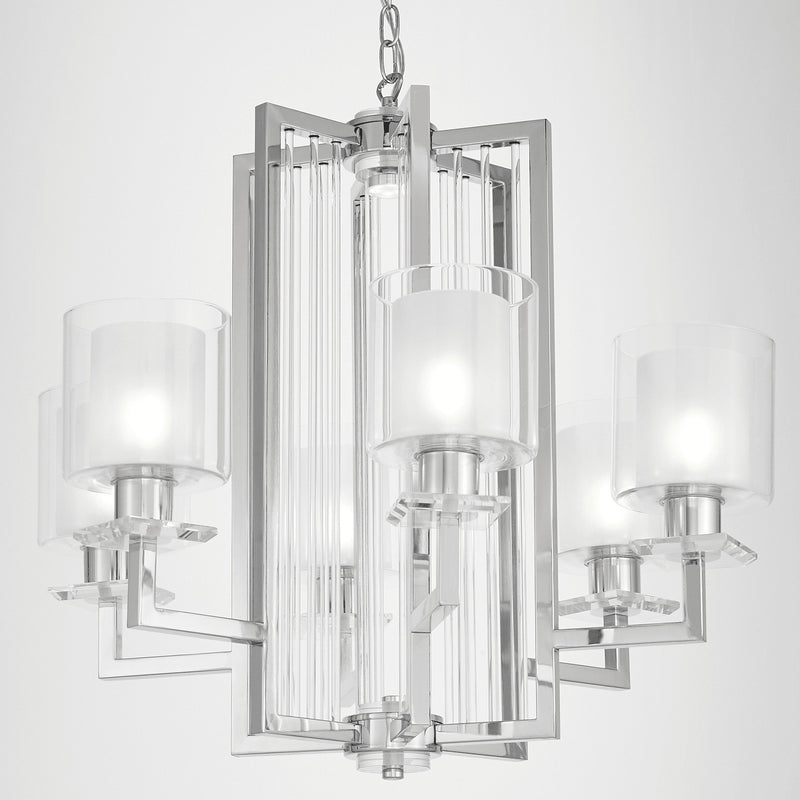 Lumina Deco Manhattan 6L chandelier E27, D 64cm