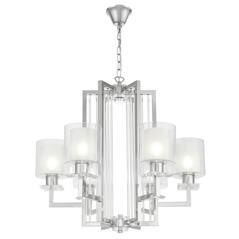 Lumina Deco Manhattan 6L chandelier E27, D 64cm