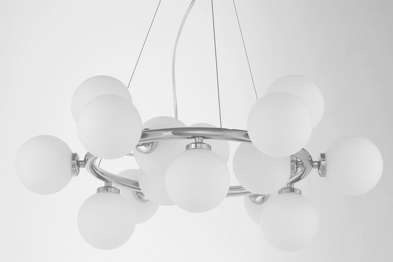 Lumina Deco Marsiada 15L chandelier G9, D 60cm