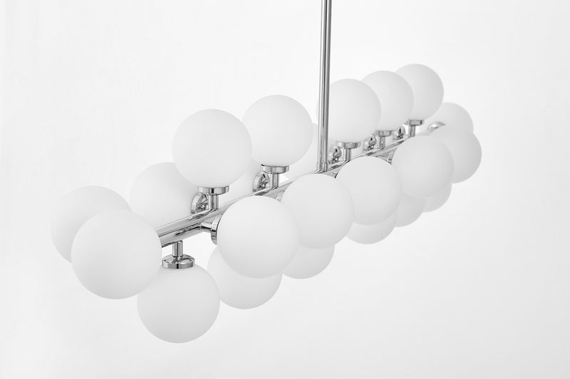 Lumina Deco Petrica 24L linear suspension ceiling lamp G9, H 25cm