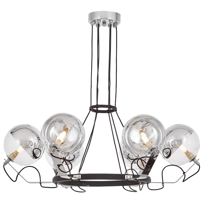 Lumina Deco Marseo 6L chandelier G9, D 70cm