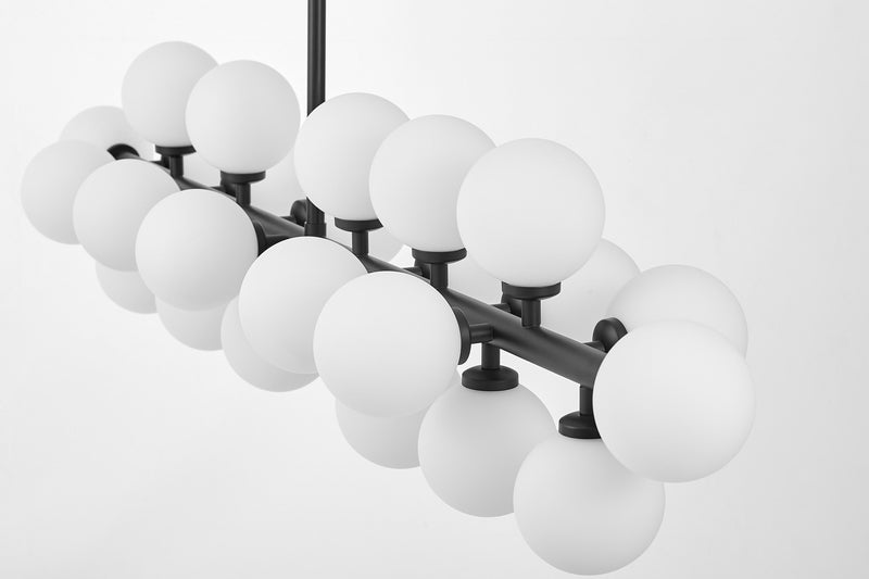 Lumina Deco Petrica 24L linear suspension ceiling lamp G9, H 25cm