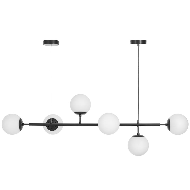 Lumina Deco Ceredo 6L linear suspension ceiling lamp E27, H 35cm