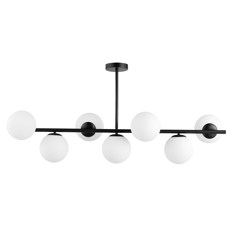 Lumina Deco Fredica 7L linear suspension ceiling lamp E27, D 15cm