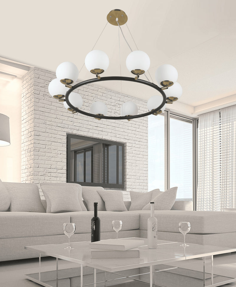 Lumina Deco Modica 10L chandelier G9, D 70cm