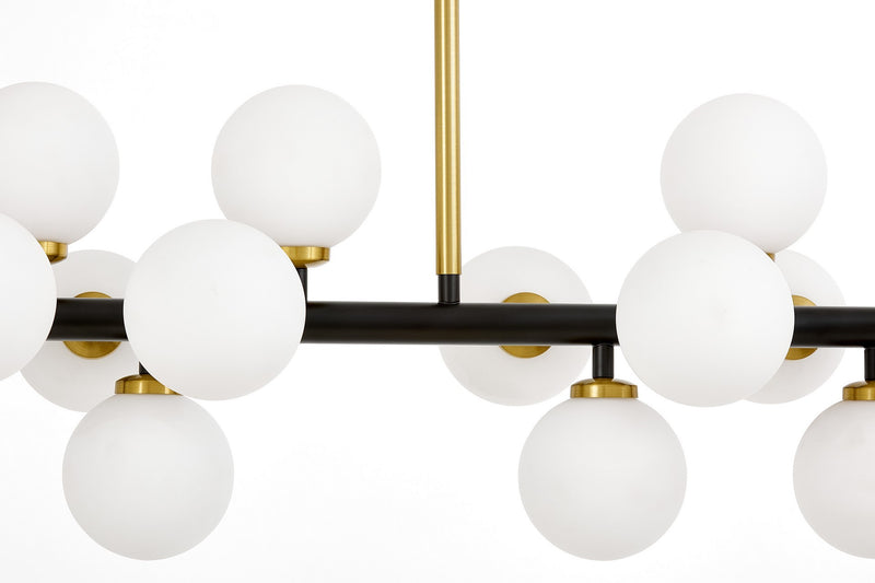 Lumina Deco Petrica 16L linear suspension ceiling lamp G9, H 25cm