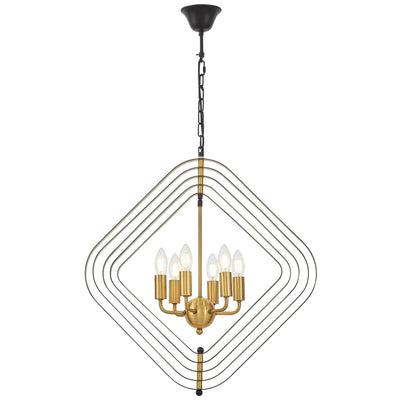 Lumina Deco Zewa 6L pendant ceiling lamp E14, D 58cm