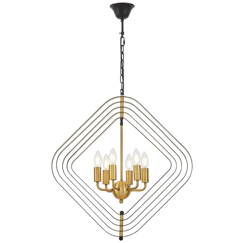 Lumina Deco Zewa 6L pendant ceiling lamp E14, D 58cm