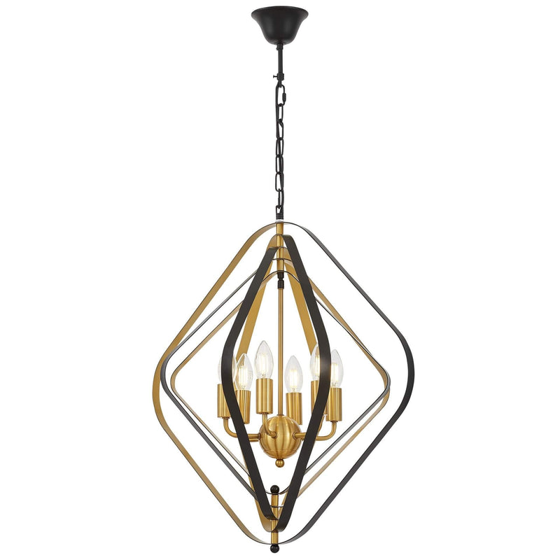 Lumina Deco Zewa 6L pendant ceiling lamp E14, D 58cm