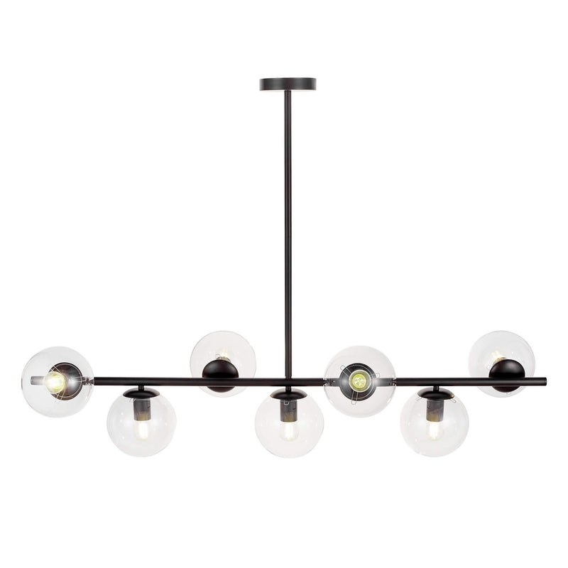 Lumina Deco Fredica 7L linear suspension ceiling lamp E27, D 15cm