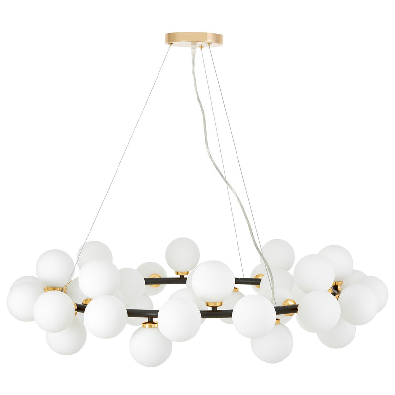 Lumina Deco Marsiada 40L linear suspension ceiling lamp G9, D 100cm