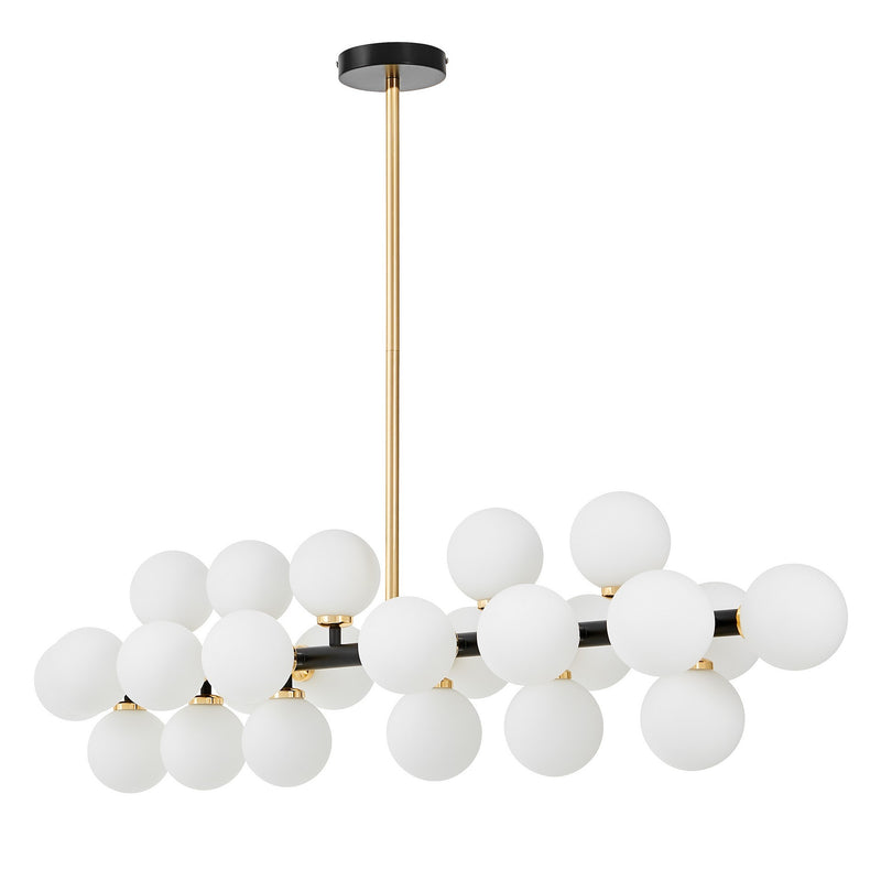 Lumina Deco Petrica 24L linear suspension ceiling lamp G9, H 25cm