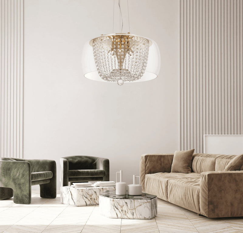 Lumina Deco Disposa 8L pendant ceiling lamp G4, D 50cm