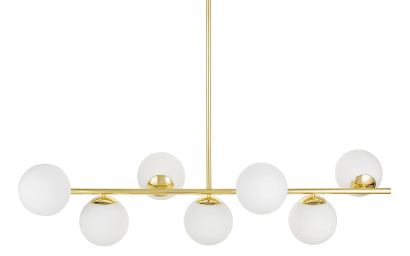 Lumina Deco Fredica 7L linear suspension ceiling lamp E27, D 15cm