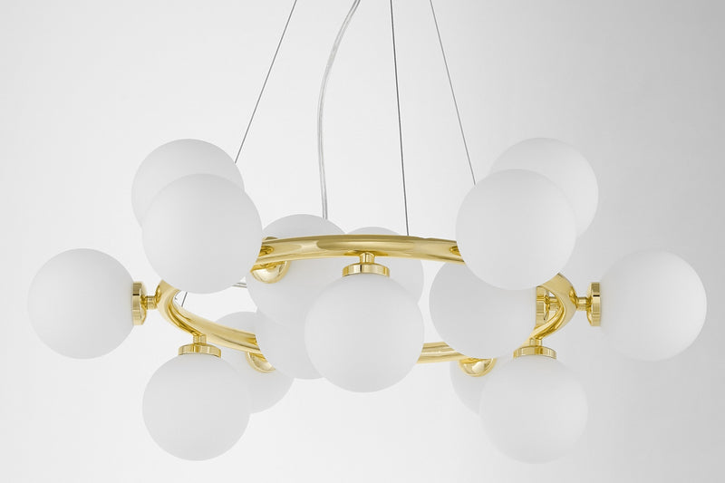 Lumina Deco Marsiada 15L chandelier G9, D 60cm