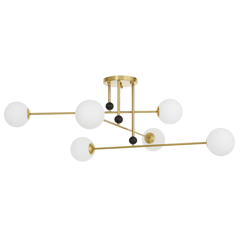 Lumina Deco Bergaso 6L pendant ceiling lamp E27, D 120cm