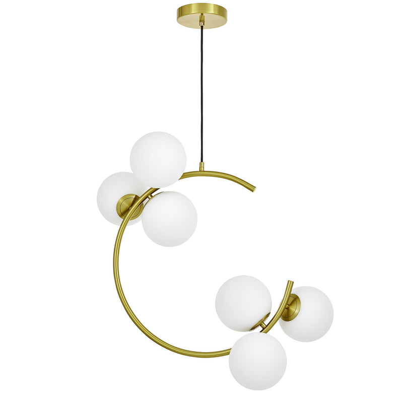 Lumina Deco Bonio 6L pendant ceiling lamp E27, H 58cm