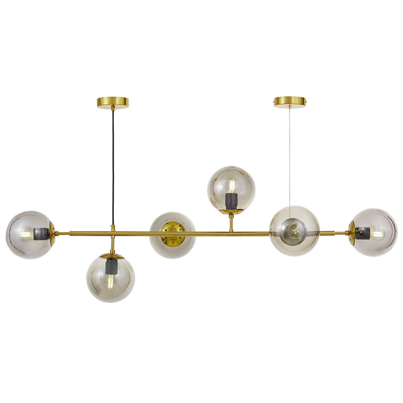 Lumina Deco Ceredo 6L pendant ceiling lamp E27, H 35cm