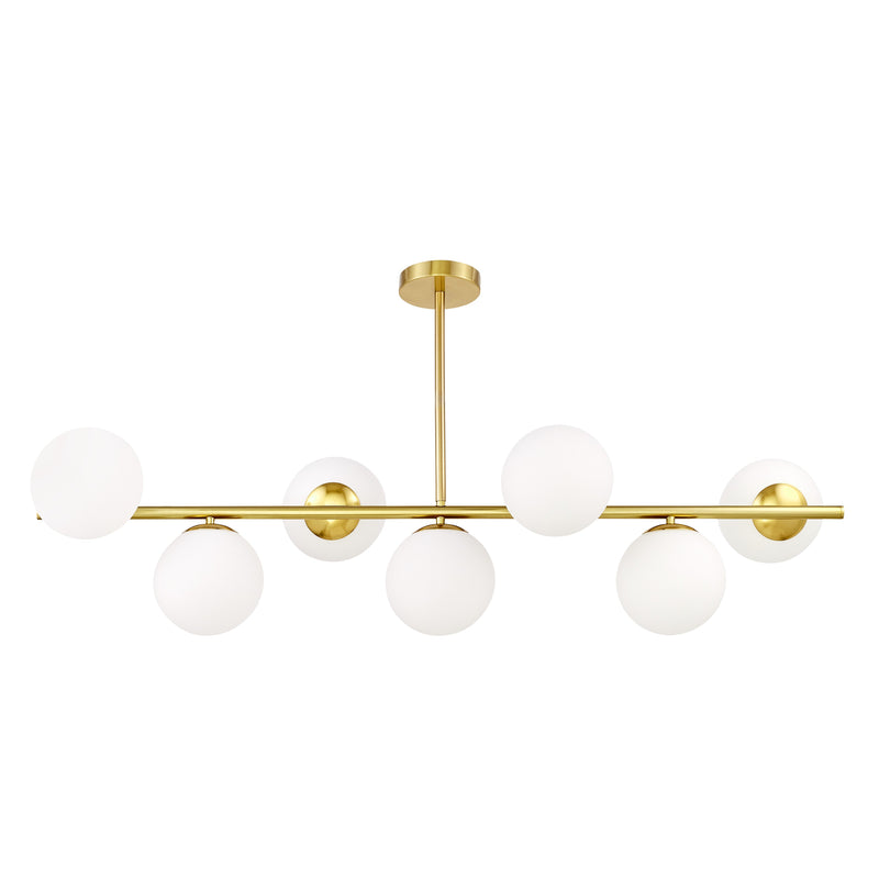 Lumina Deco Fredica 7L linear suspension ceiling lamp E27, D 15cm