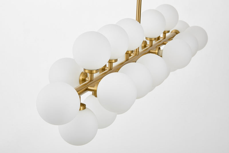 Lumina Deco Petrica 24L linear suspension ceiling lamp G9, H 25cm