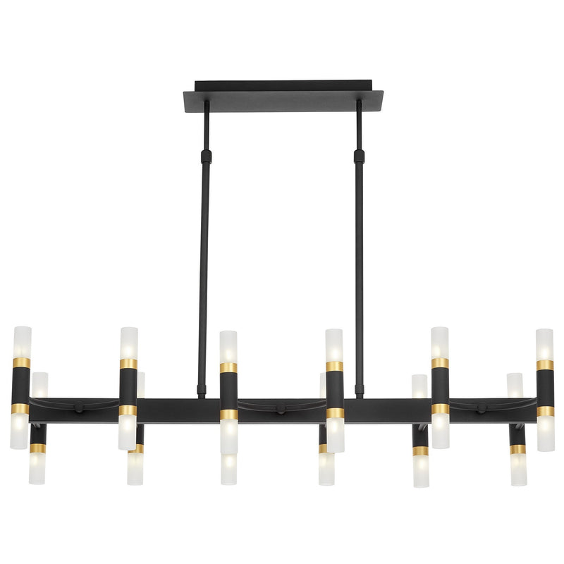 Lumina Deco Richmond 24L linear suspension ceiling lamp G4, W 86cm