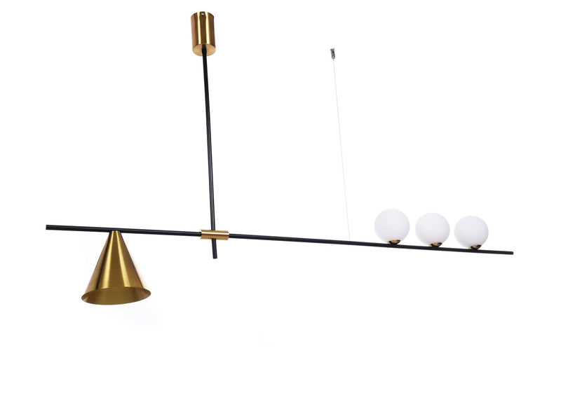 Lumina Deco Renzo 4L linear suspension ceiling lamp E27 / G9, W 140cm