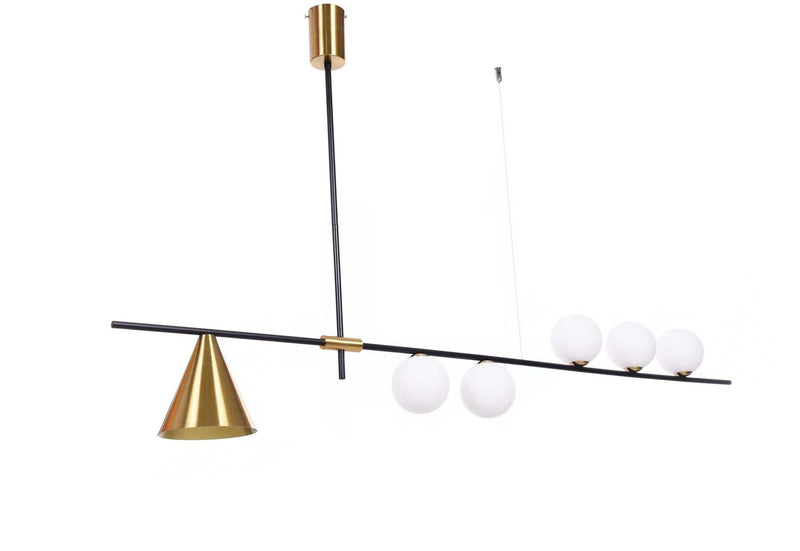 Lumina Deco Renzo 6L linear suspension ceiling lamp E27 / G9, W 140cm