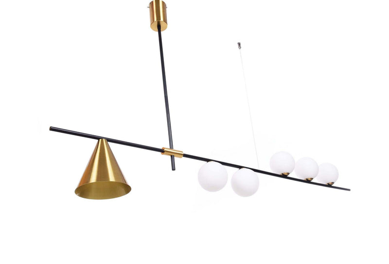 Lumina Deco Renzo 6L linear suspension ceiling lamp E27 / G9, W 140cm