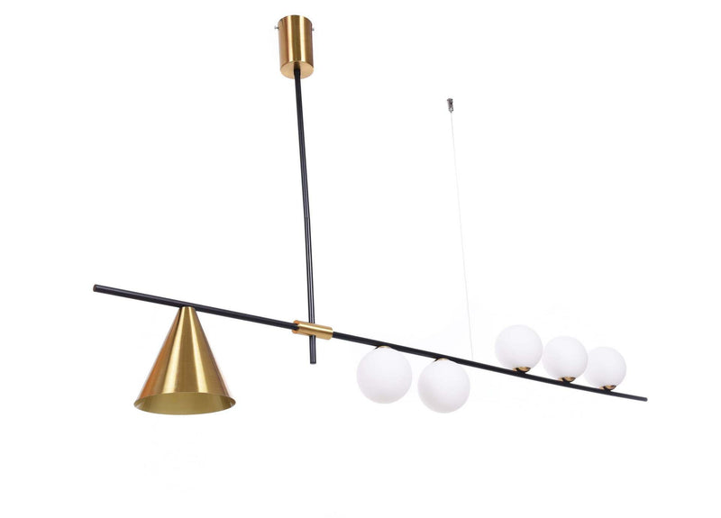 Lumina Deco Renzo 6L linear suspension ceiling lamp E27 / G9, W 140cm