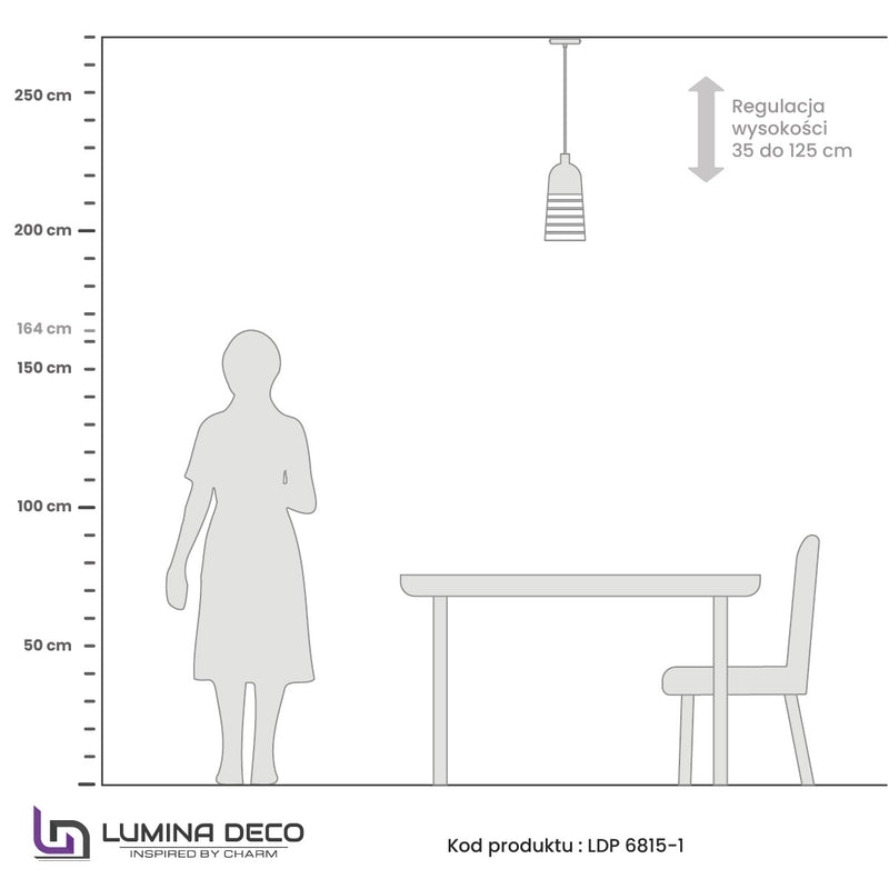 Lumina Deco Etrica 1L pendant ceiling lamp E27, D 14cm