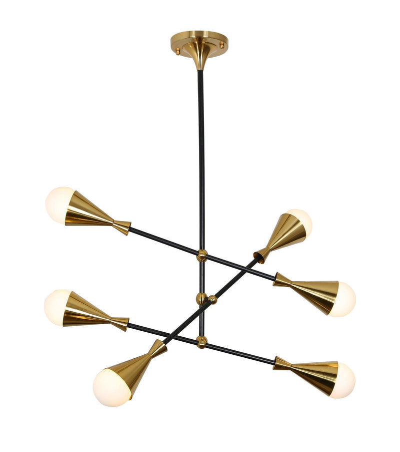 Lumina Deco 6L chandelier G9, D 80cm