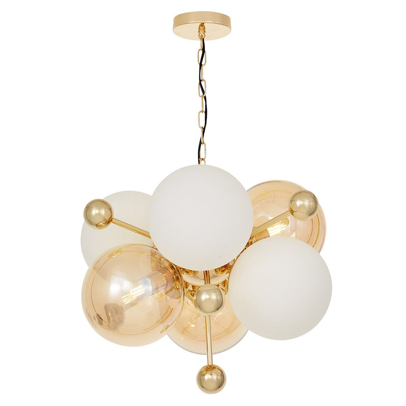 Lumina Deco Afrodis 6L pendant ceiling lamp E27, D 60cm