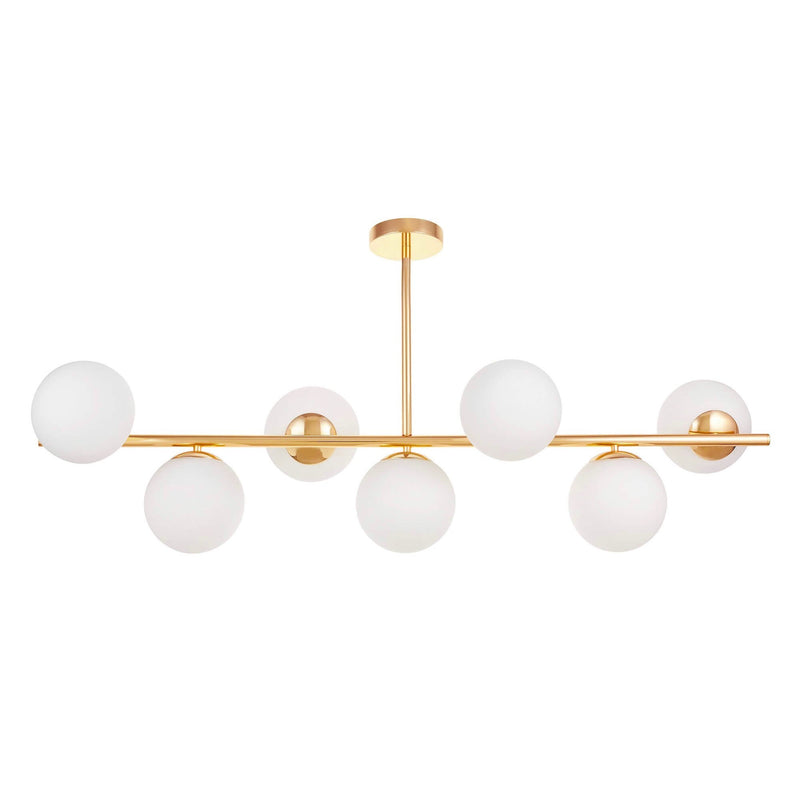 Lumina Deco Fredica 7L linear suspension ceiling lamp E27, D 15cm