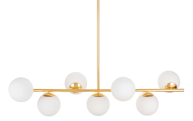 Lumina Deco Fredica 7L linear suspension ceiling lamp E27, D 15cm