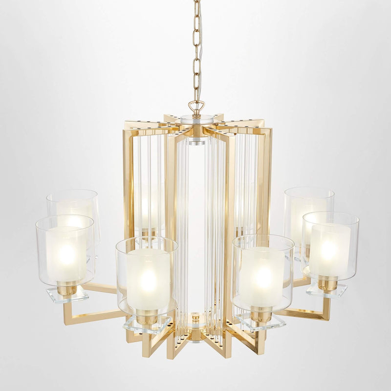 Lumina Deco Manhattan 8L chandelier E27, D 76cm