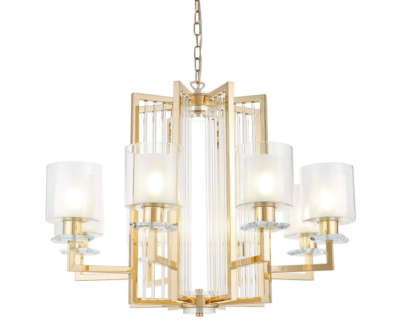 Lumina Deco Manhattan 8L chandelier E27, D 76cm