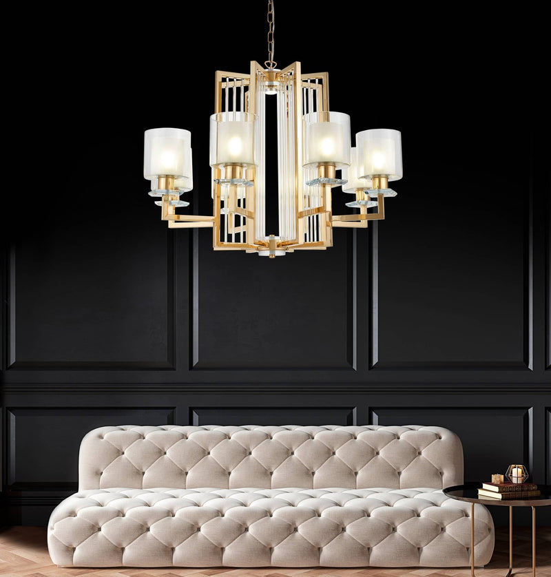 Lumina Deco Manhattan 8L chandelier E27, D 76cm