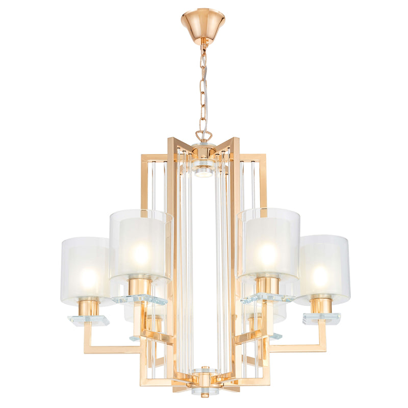 Lumina Deco Manhattan 6L chandelier E27, D 64cm