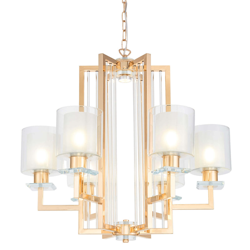 Lumina Deco Manhattan 6L chandelier E27, D 64cm