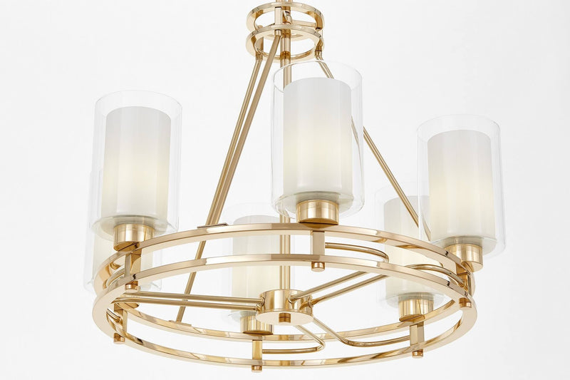 Lumina Deco Marietta 6L chandelier E27, D 63cm