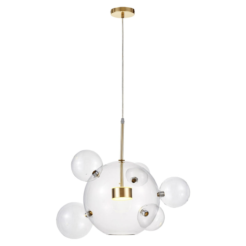 Lumina Deco Neroni 2L pendant ceiling lamp LED, H 46cm