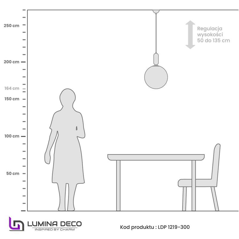 Lumina Deco Orito 1L pendant ceiling lamp E27, D 30cm