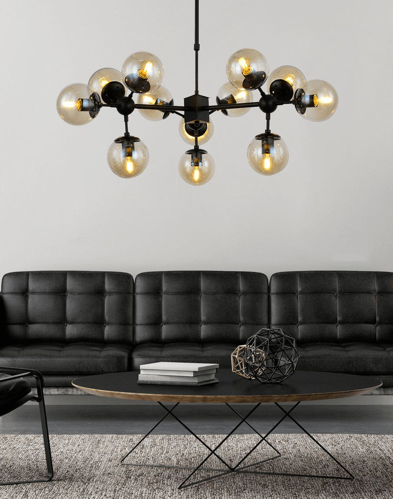 Lumina Deco Zodiac 12L chandelier E27, D 90cm