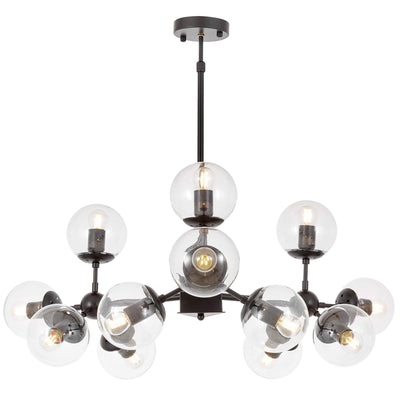 Lumina Deco Zodiac 12L pendant ceiling lamp E27, D 90cm