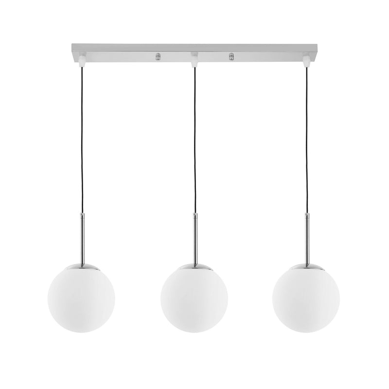 Lumina Deco Fredica 3L linear suspension ceiling lamp E27, D 45cm