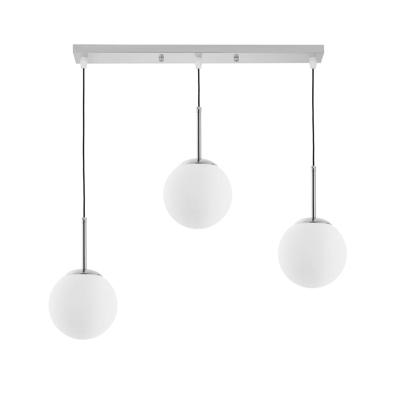 Lumina Deco Fredica 3L linear suspension ceiling lamp E27, D 45cm